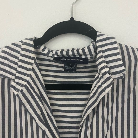 French Connection Poplin Stripe Button Down - Picture 2 of 3
